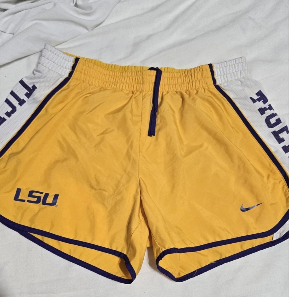 Nike LSU Tigers Athlethic Dri Fit Shorts sz M - Picture 2 of 7